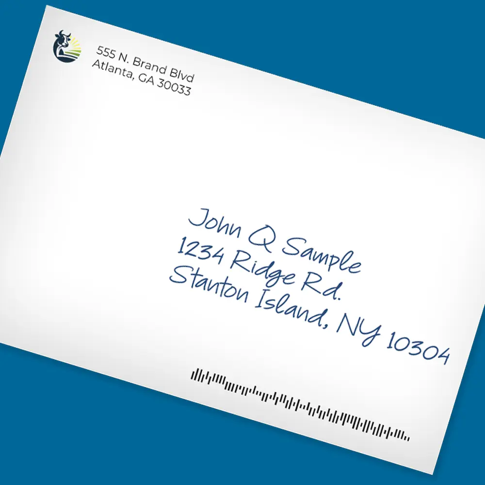 A2 size envelope tilted